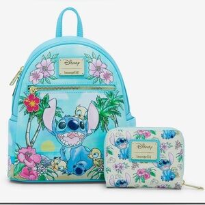 NWT Loungefly Stitch BackPack and Wallet combo